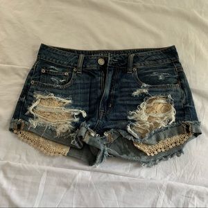 American Eagle Distressed Jean Shorts